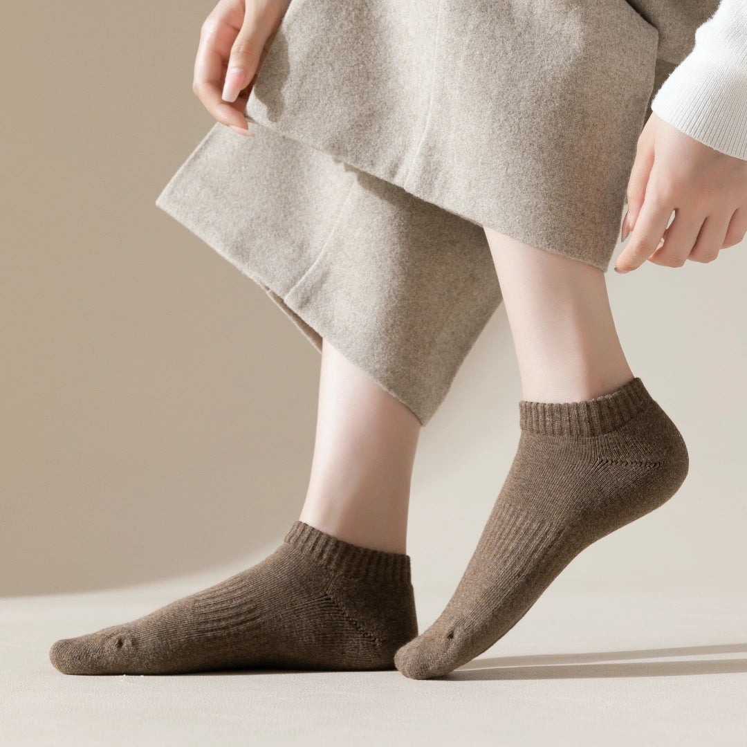 Women's 92% Cotton Terry Cushion Low Cut Socks - product photo showing cushioned comfort
