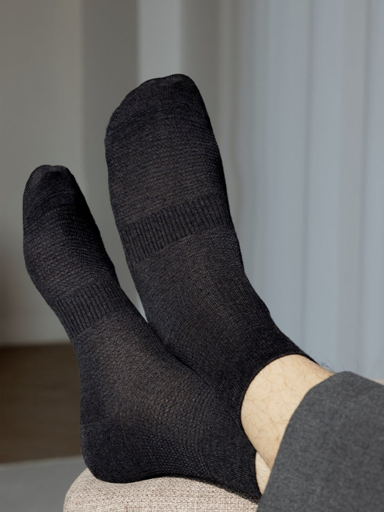 Men's Silk-Linen Ankle Socks-1 Pack