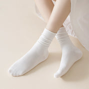 Women's 6" Modal & 6A Mulberry Silk Blend Crew Socks - product photo showing modal and mulberry silk comfort