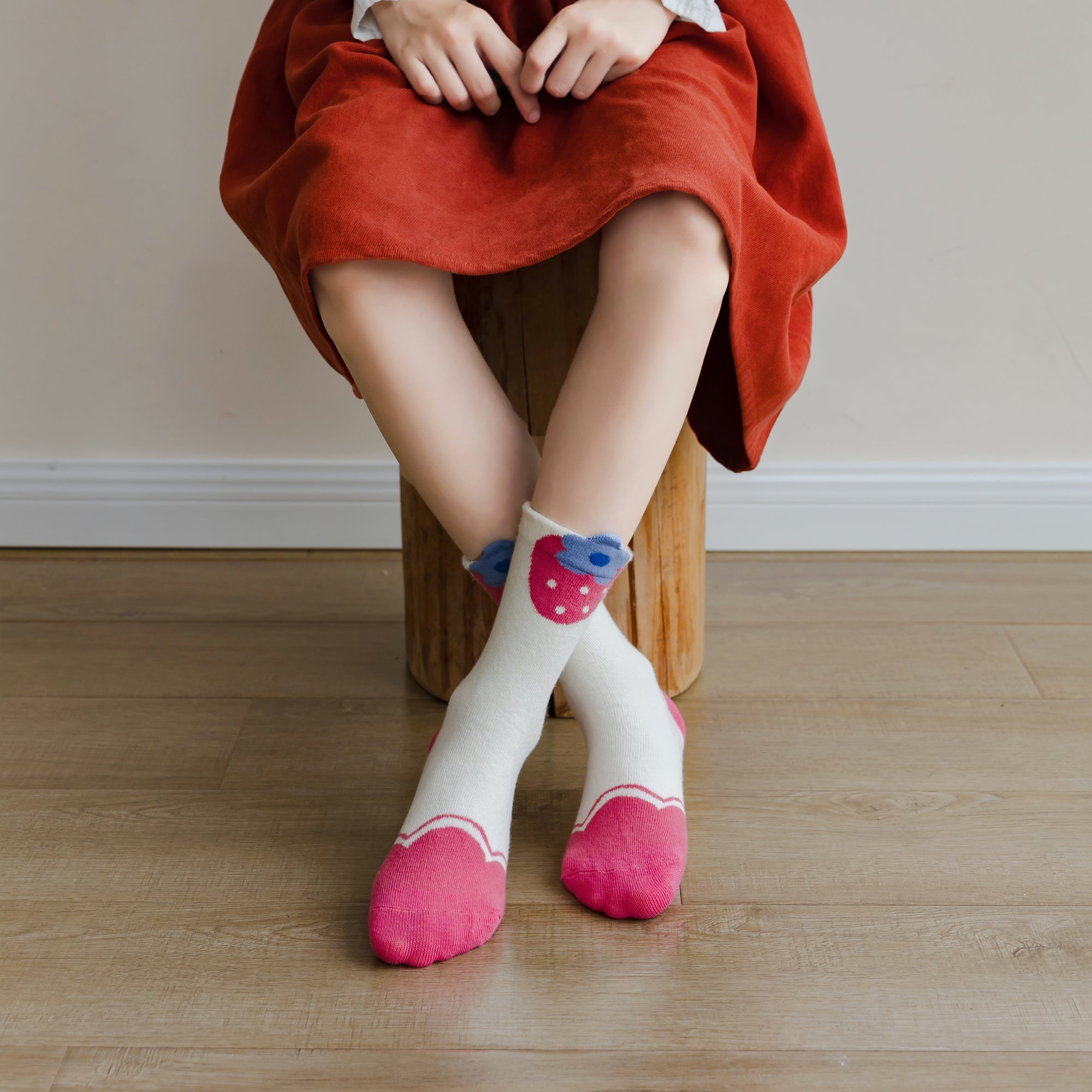 Kid's Sweet Berry & Floral Socks - 5 Pairs