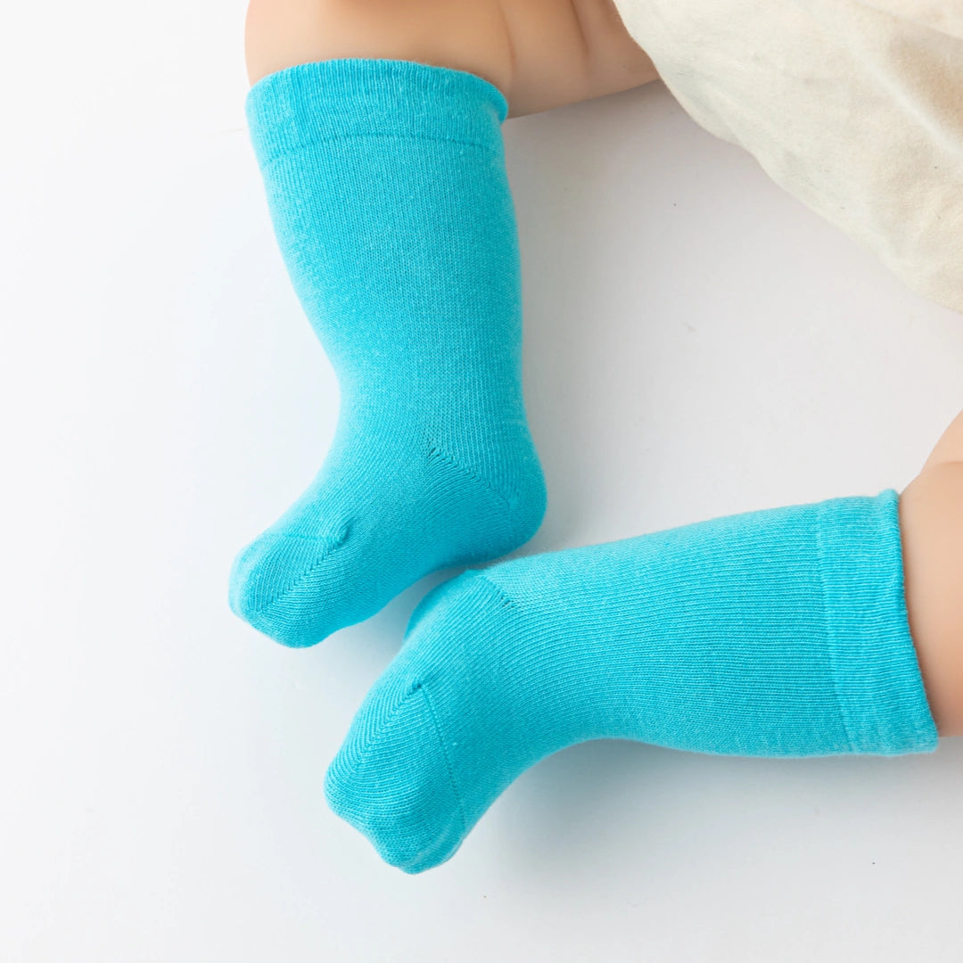 Baby’s Vibrant Candy Rolled Cuff Socks 4-Pack