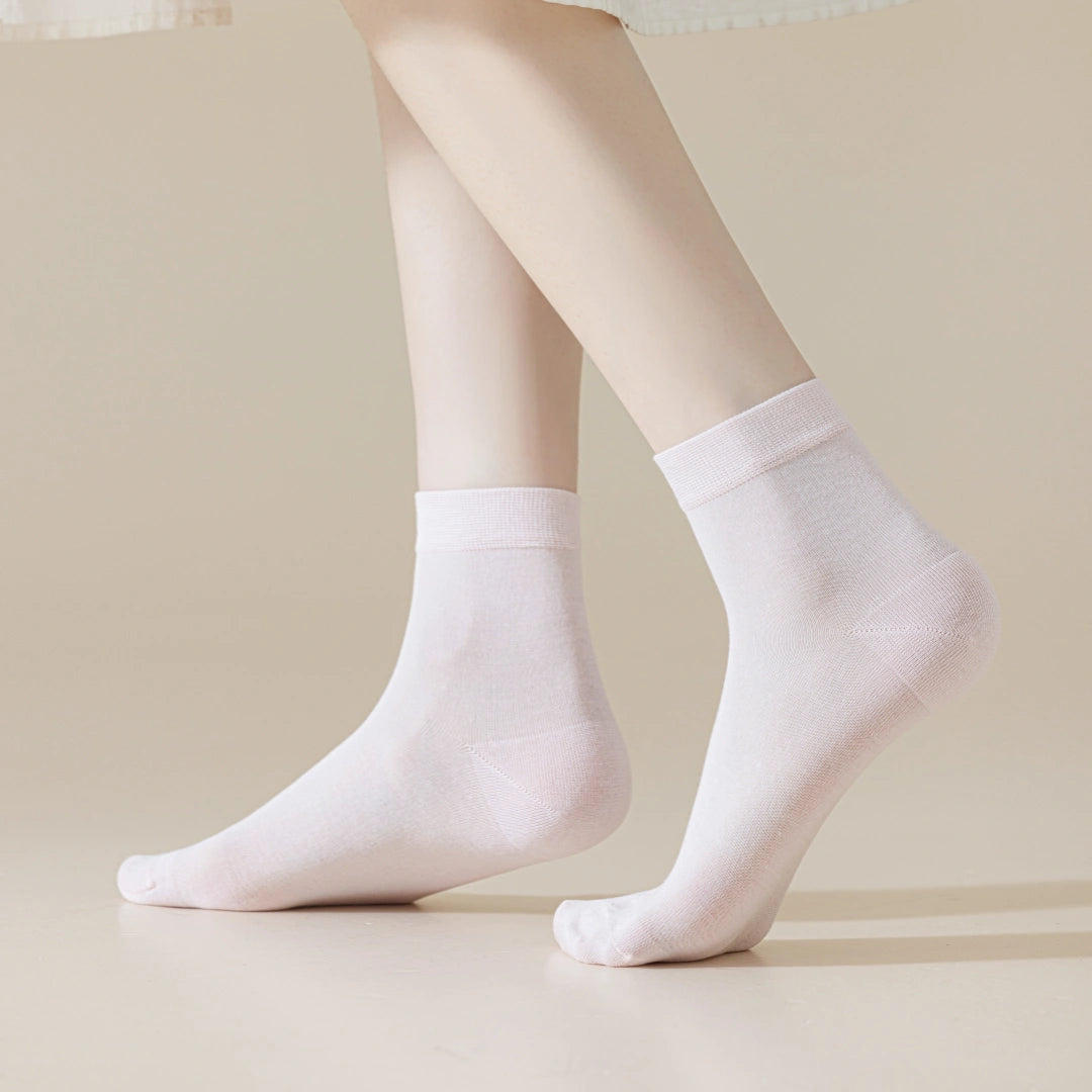 Women's 10% Silk & Modal Antibacterial Ankle Socks - product photo showing modal and mulberry silk comfort