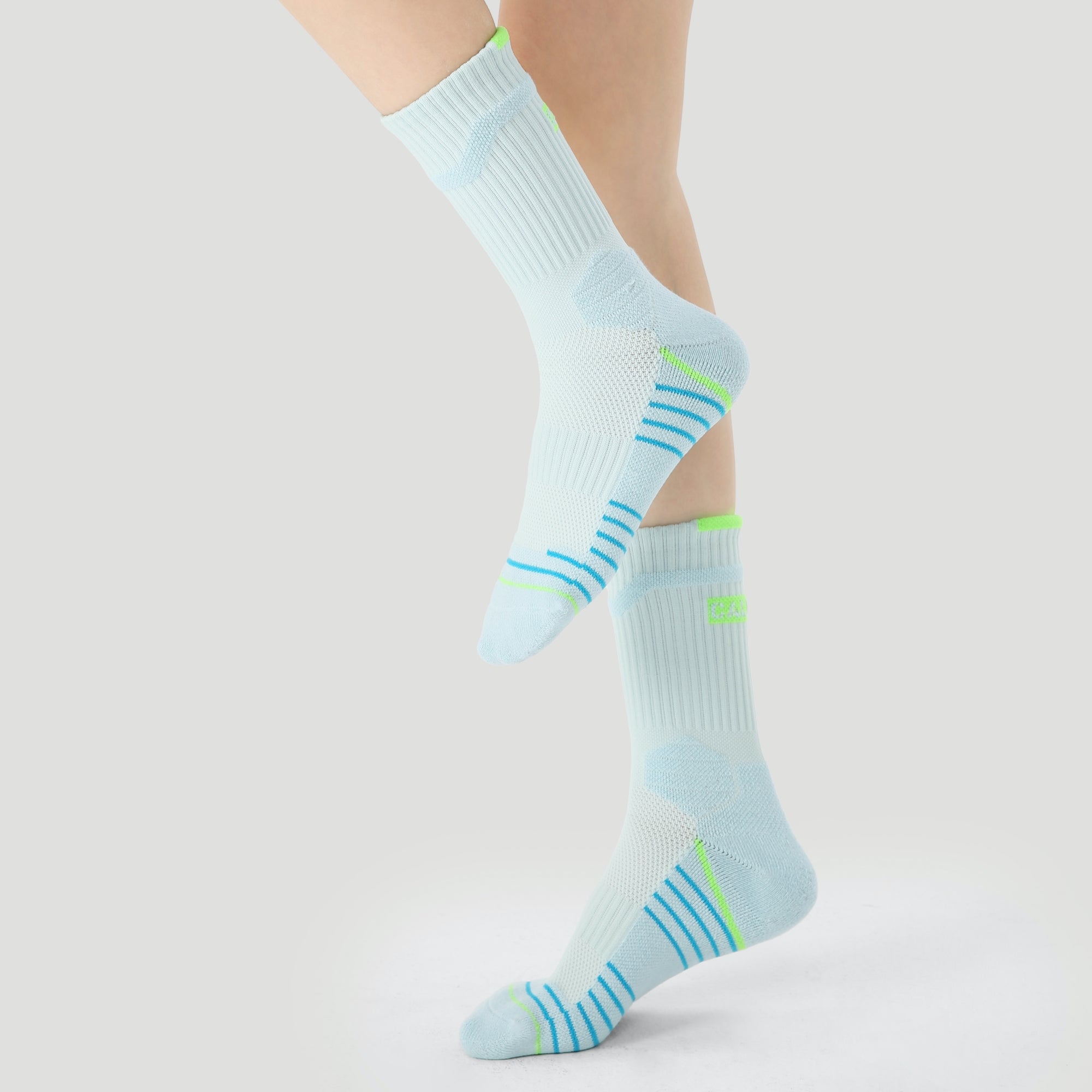 Women's Performance Athletic Crew Socks-Light Blue-1 Pack