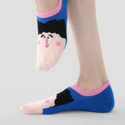 Women's Fun Emoji No-Show Socks (5-Pack) - sock set showing secure grip comfort
