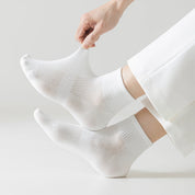 Men's 98% Cotton Breathable Mesh Ankle Socks - product photo showing breathable mesh comfort