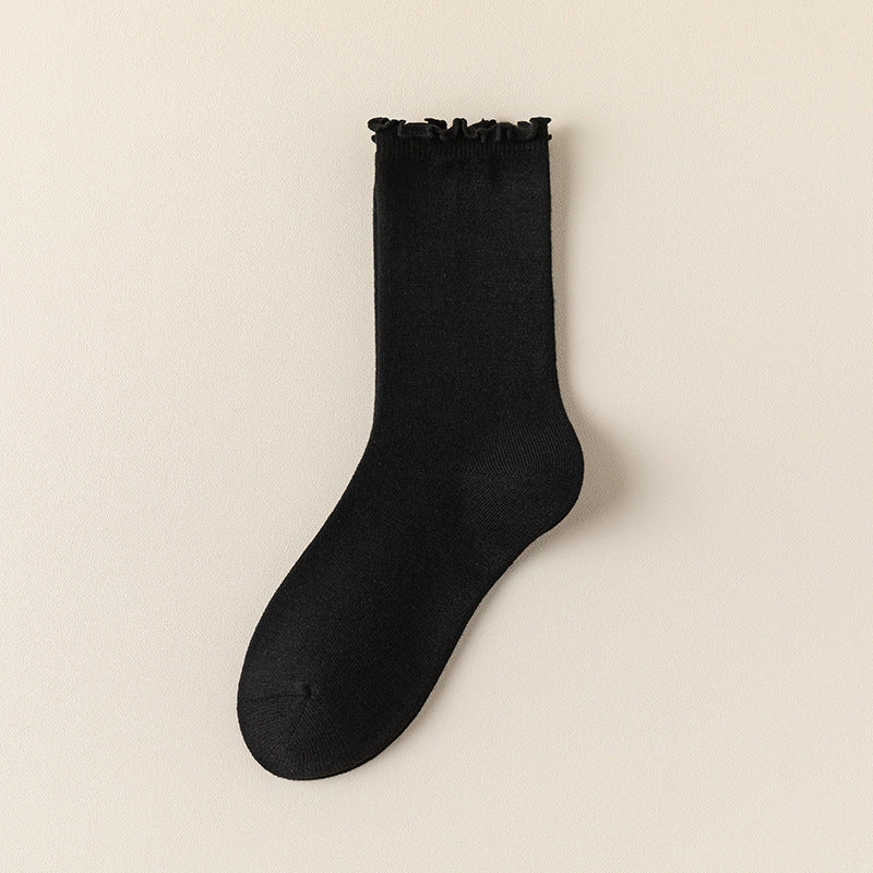 Soft Wool Ruffle Crew