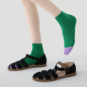 "Artisan Soul" 3D Textured Ankle Socks 3-Pack