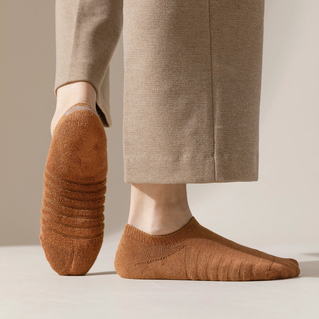 Men's 92% Cotton Cushioned Invisible Socks