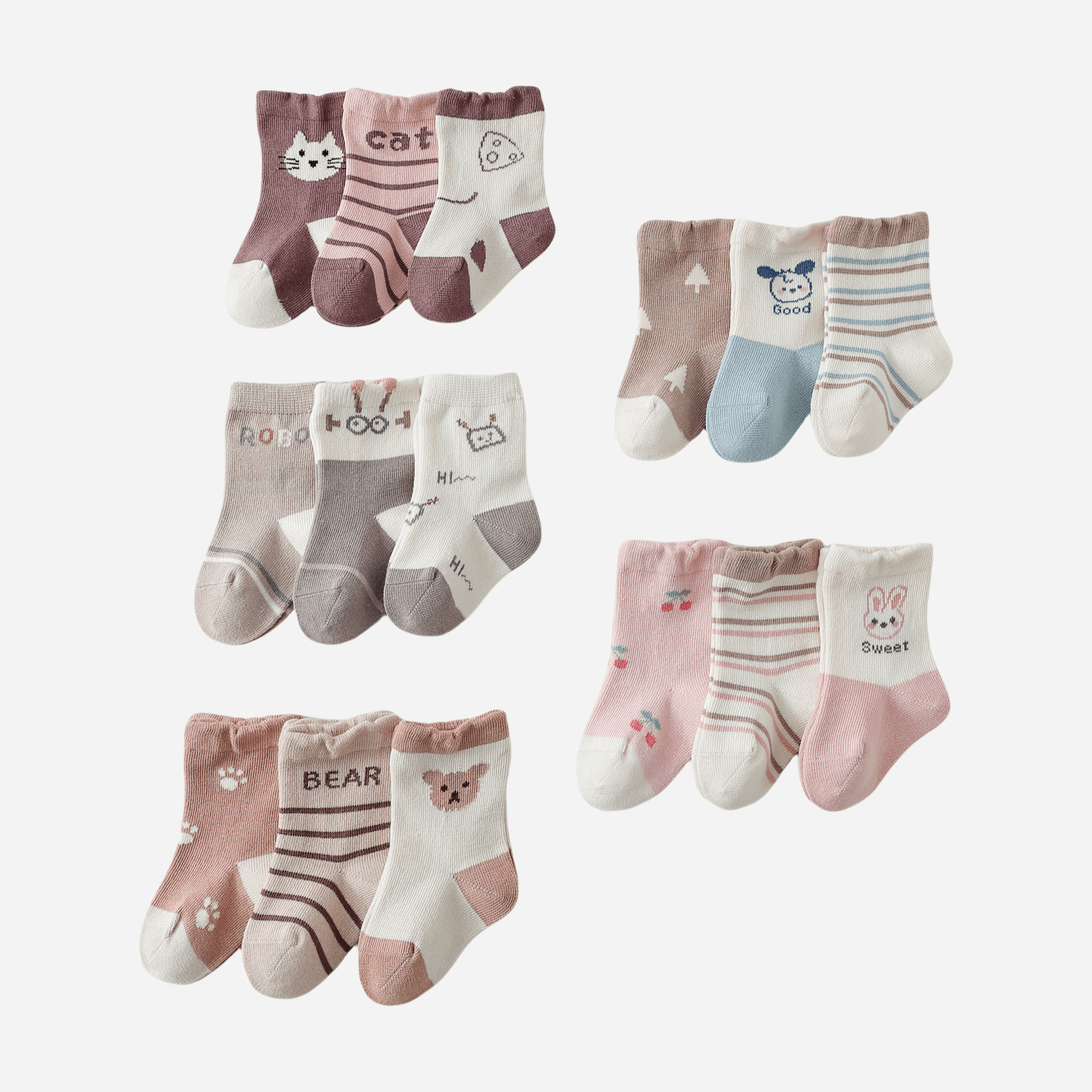 Babies The Beep Boop Socks-3 pack - Weavasocks