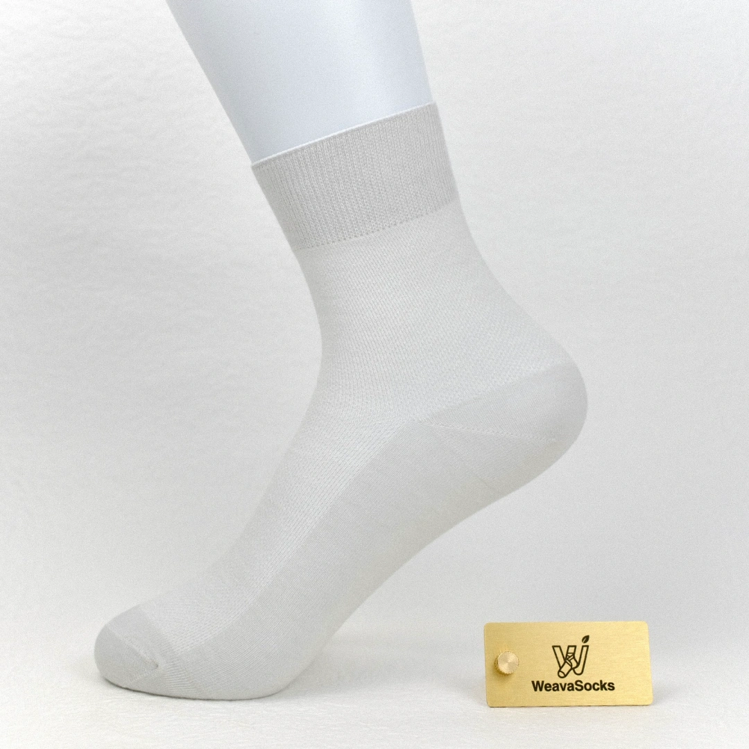 Women's 99% Supima® Cotton Ultra-Soft Mesh Crew Socks - product photo showing breathable mesh comfort