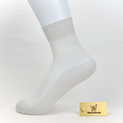 Women's 99% Supima® Cotton Ultra-Soft Mesh Crew Socks - product photo showing breathable mesh comfort