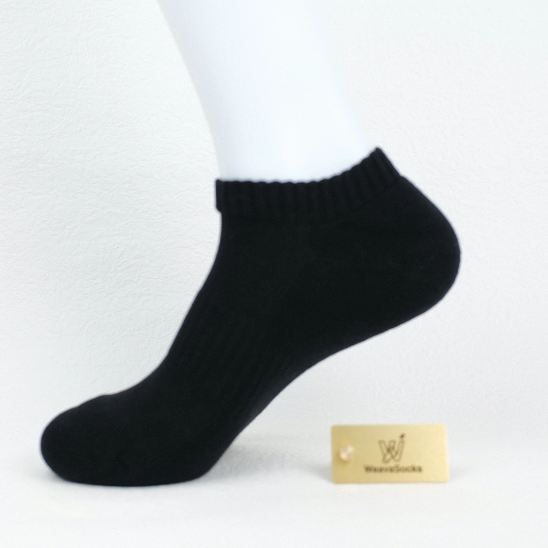 Men's 92% Cotton Terry Cushion Low Cut Socks - product photo showing cushioned comfort