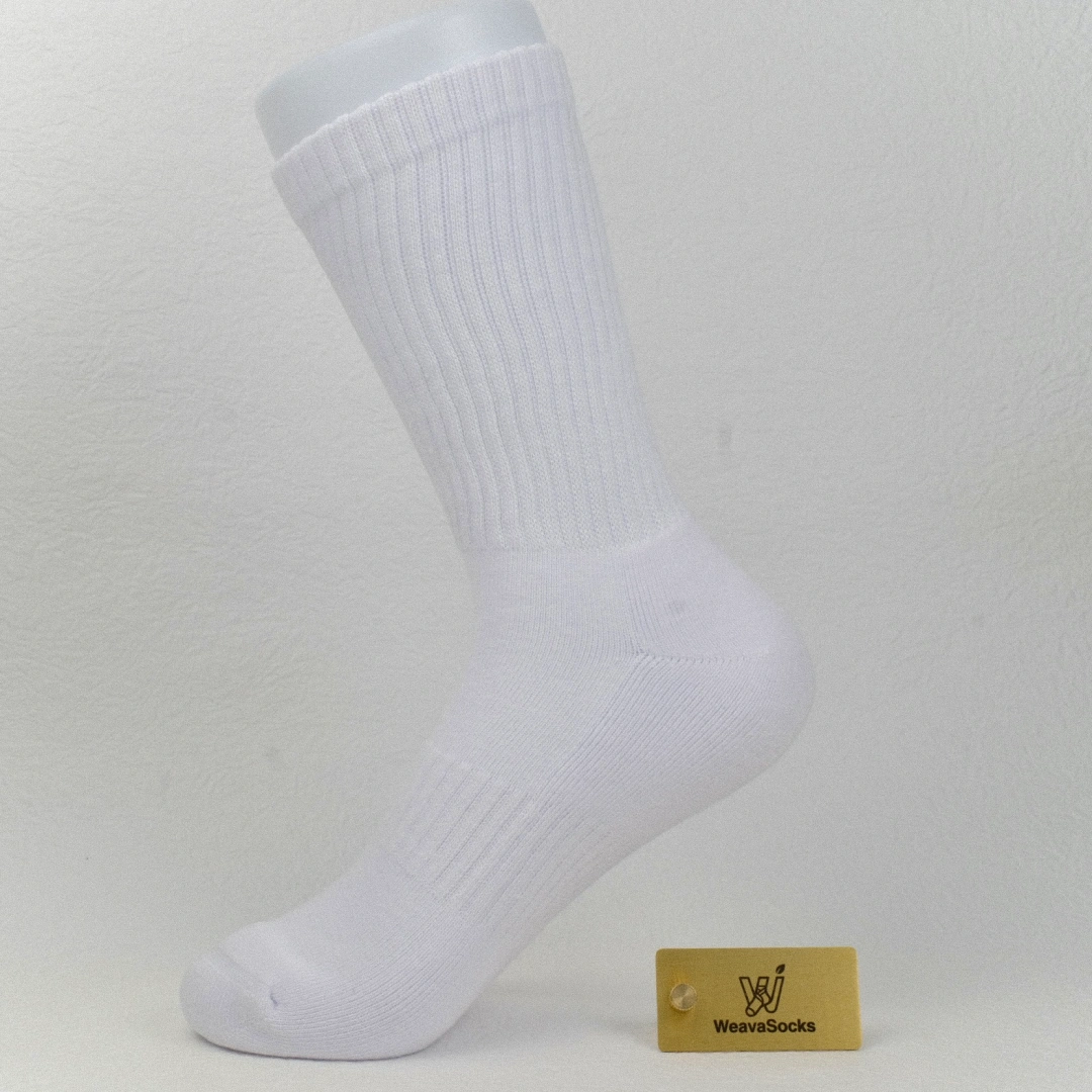 Women's 92% Cotton Terry Athletic Crew Socks - product photo showing cushioned comfort