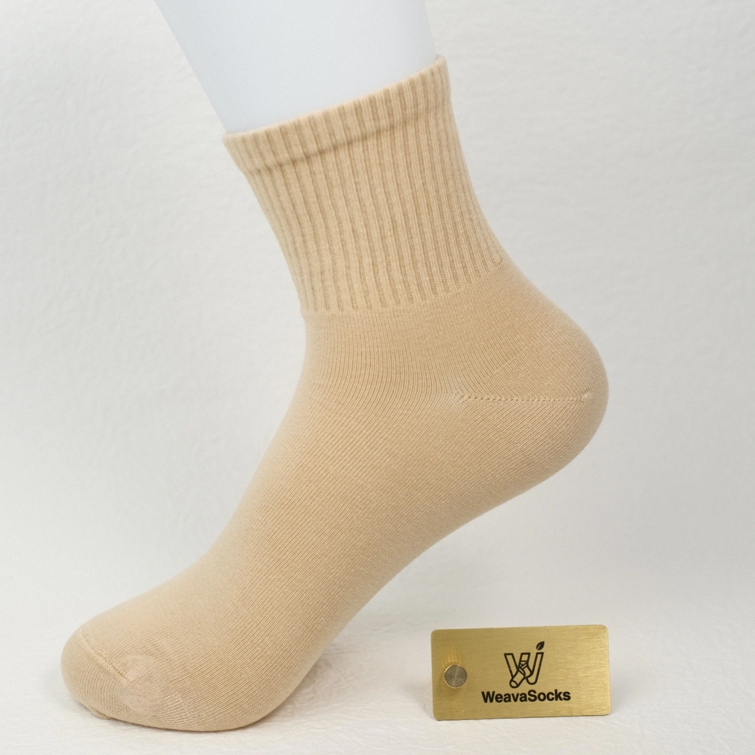 Women's 98% Cotton High-Density Ribbed Crew Socks - detail photo showing soft cotton-rich comfort