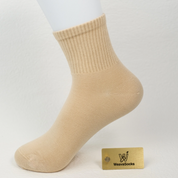 Women's 98% Cotton High-Density Ribbed Crew Socks - detail photo showing soft cotton-rich comfort