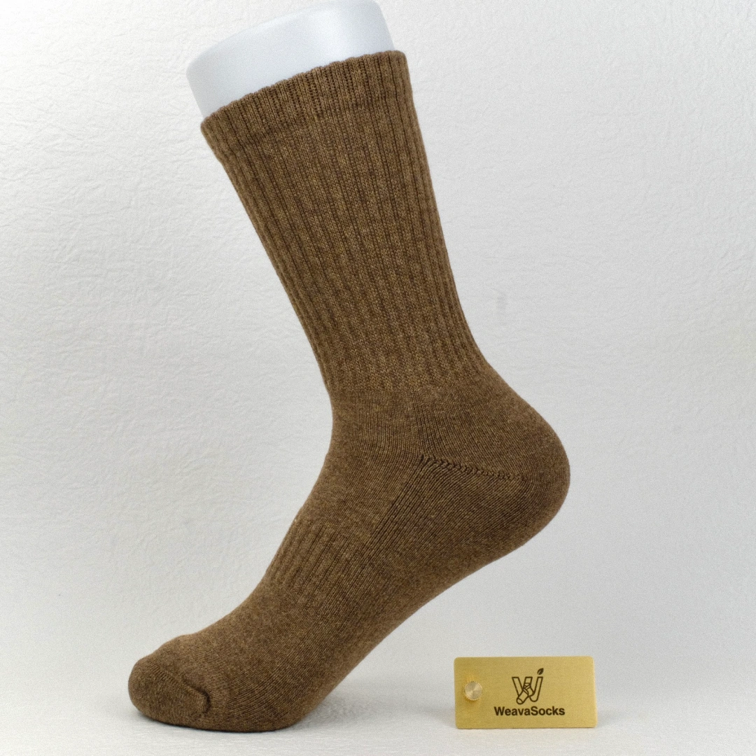 Women's 92% Cotton Terry Athletic Crew Socks - product photo showing cushioned comfort