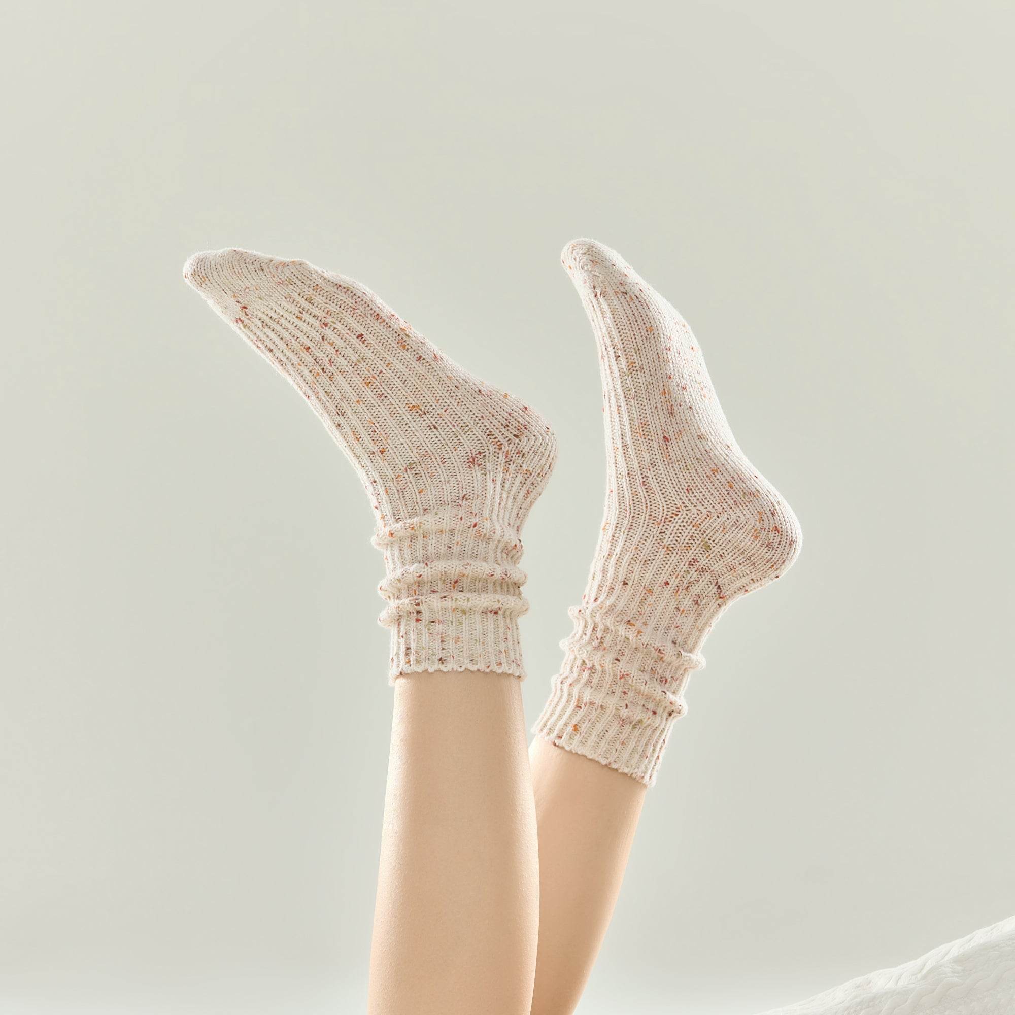 Women's Cozy Flecked Ribbed Socks - 4 Pairs