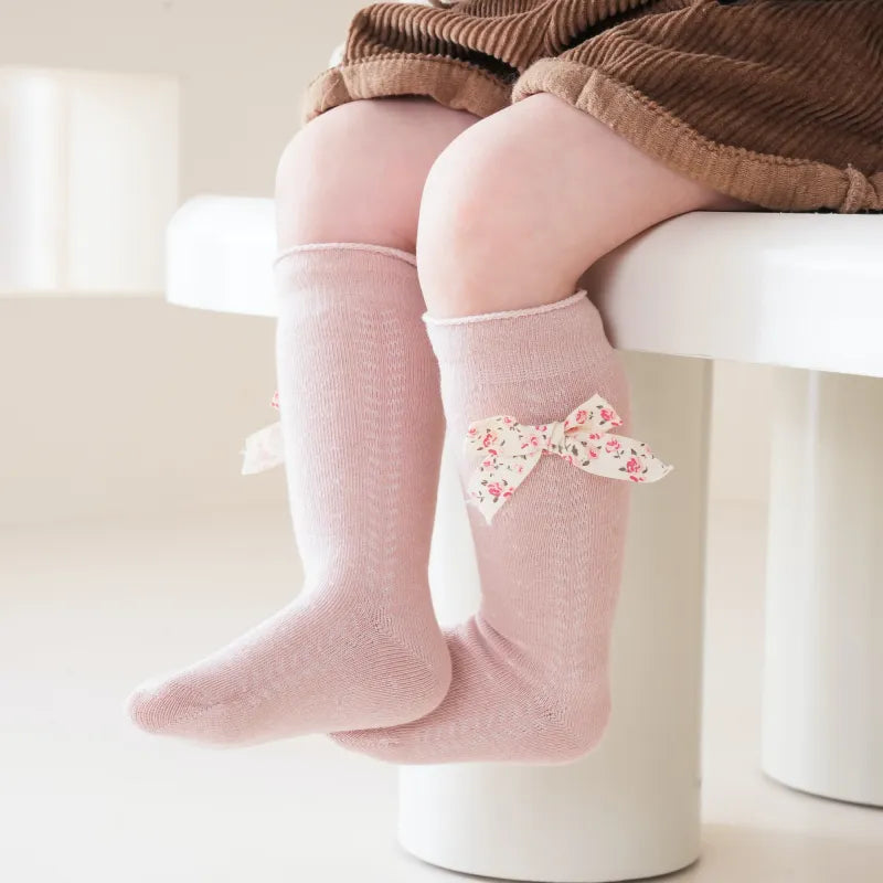Babies The Floral Bow Knee-Highs-3 Pairs
