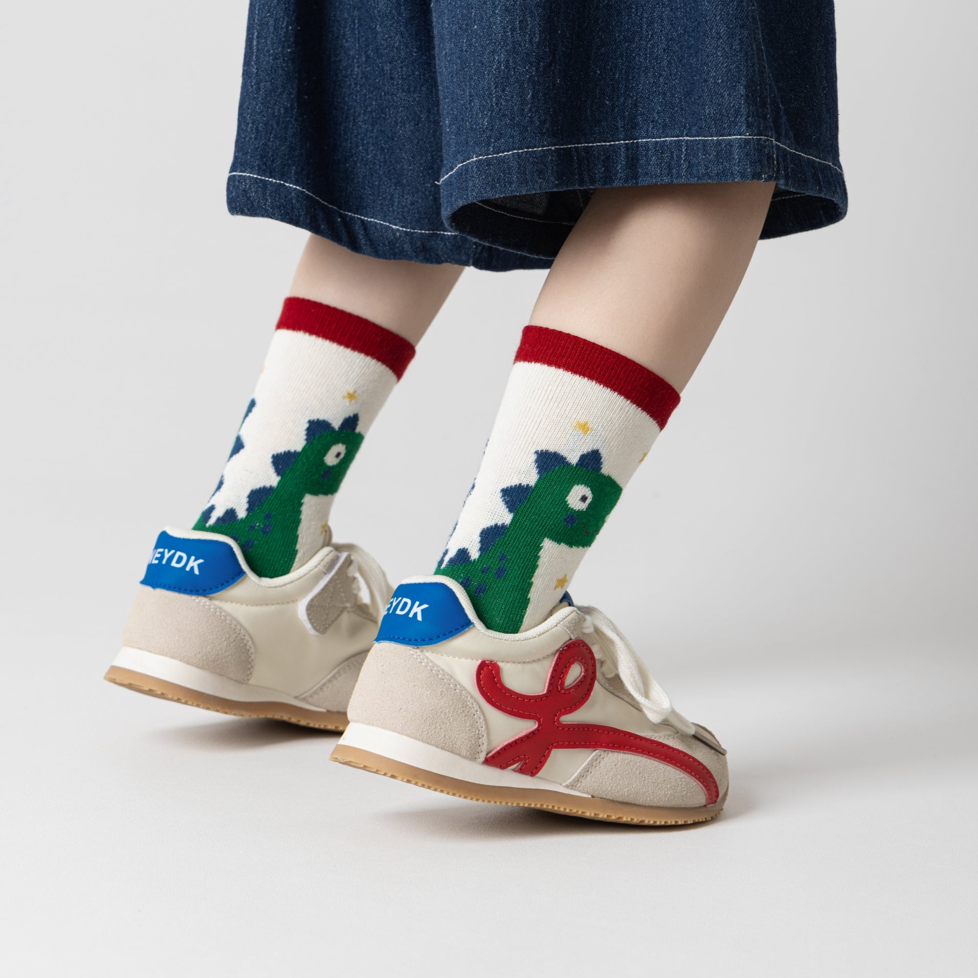 Kid's Playful Dinosaur Crew Socks - 5 Pairs