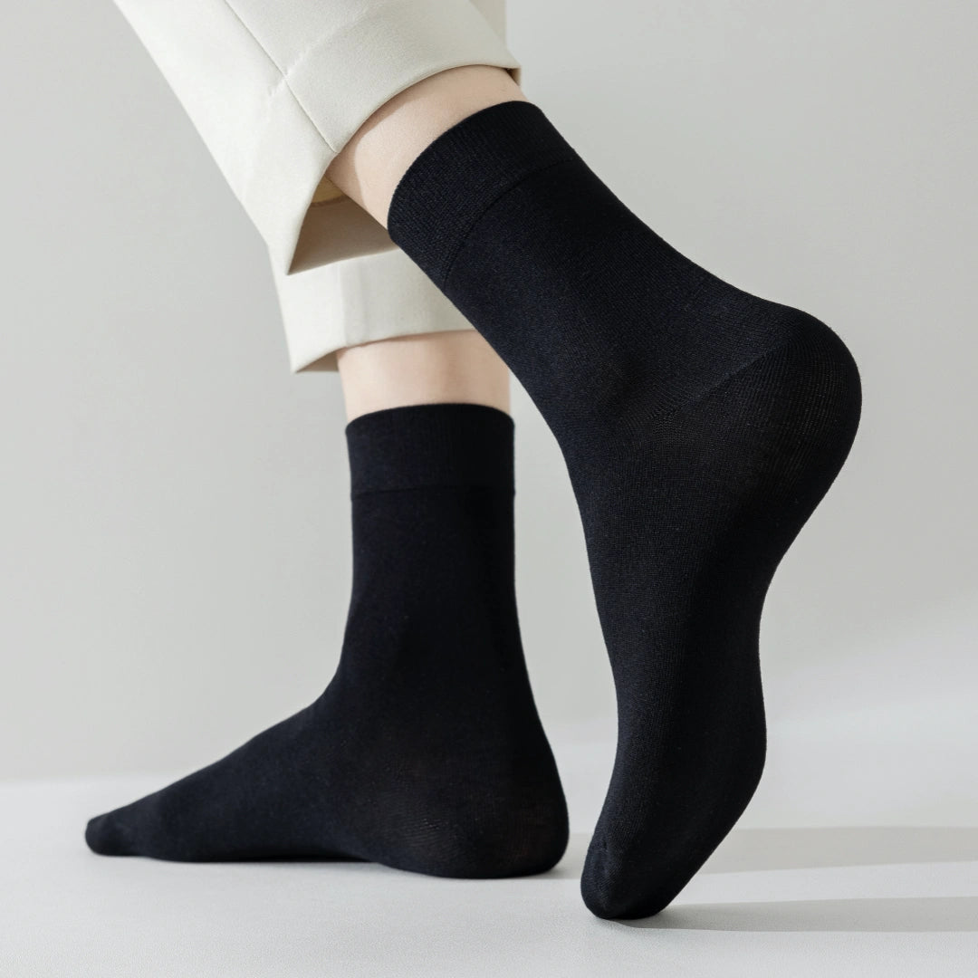 Men's 60% Bamboo Fiber Anti-Odor Crew Socks - product photo showing secure grip comfort