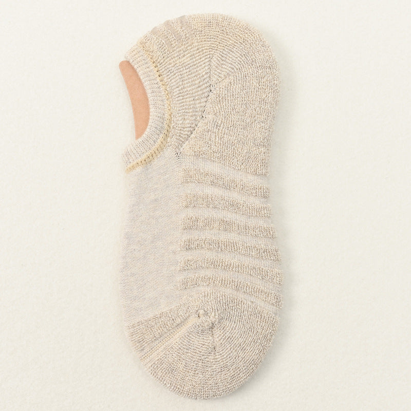 Men's 92% Cotton Cushioned Invisible Socks