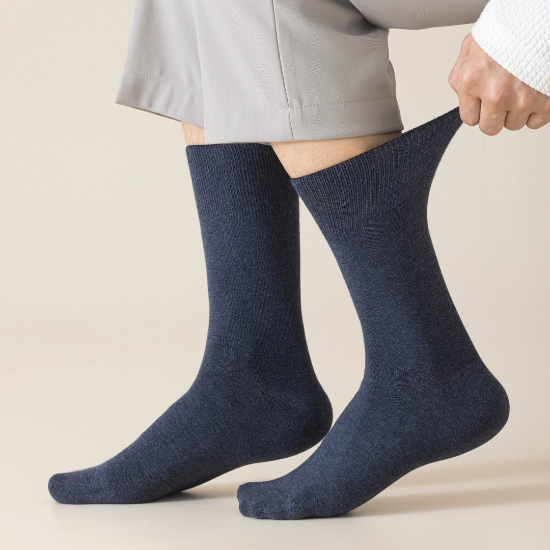 Men's Heathered 98% Cotton Loose Top Socks