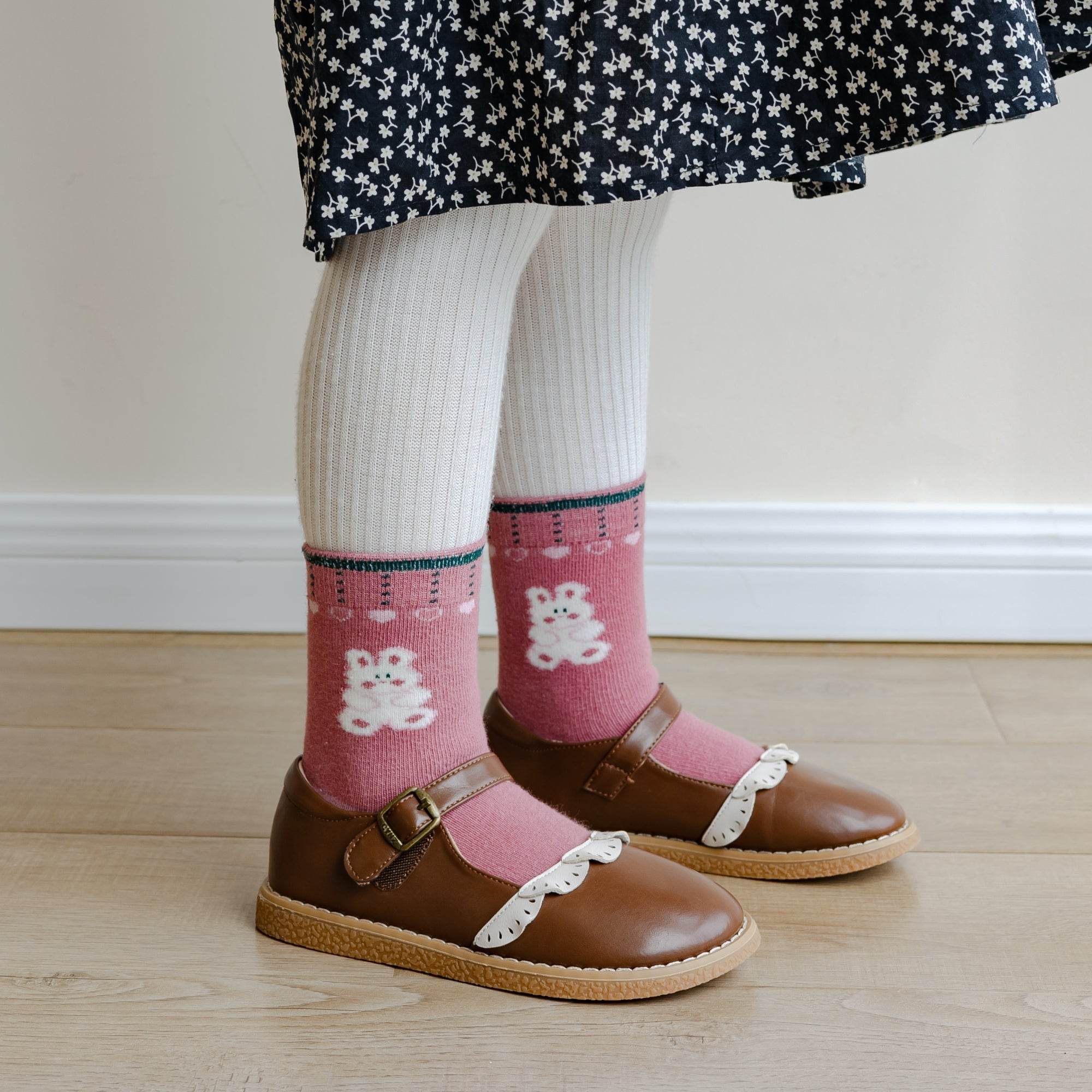 Kid's Girls' Bear & Berry Crew Socks - 5 Pairs - Weavasocks