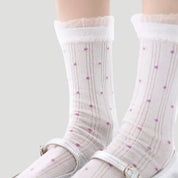 Women's Ombré Stripe Mesh Socks (3-Pack) - sock set showing breathable mesh comfort