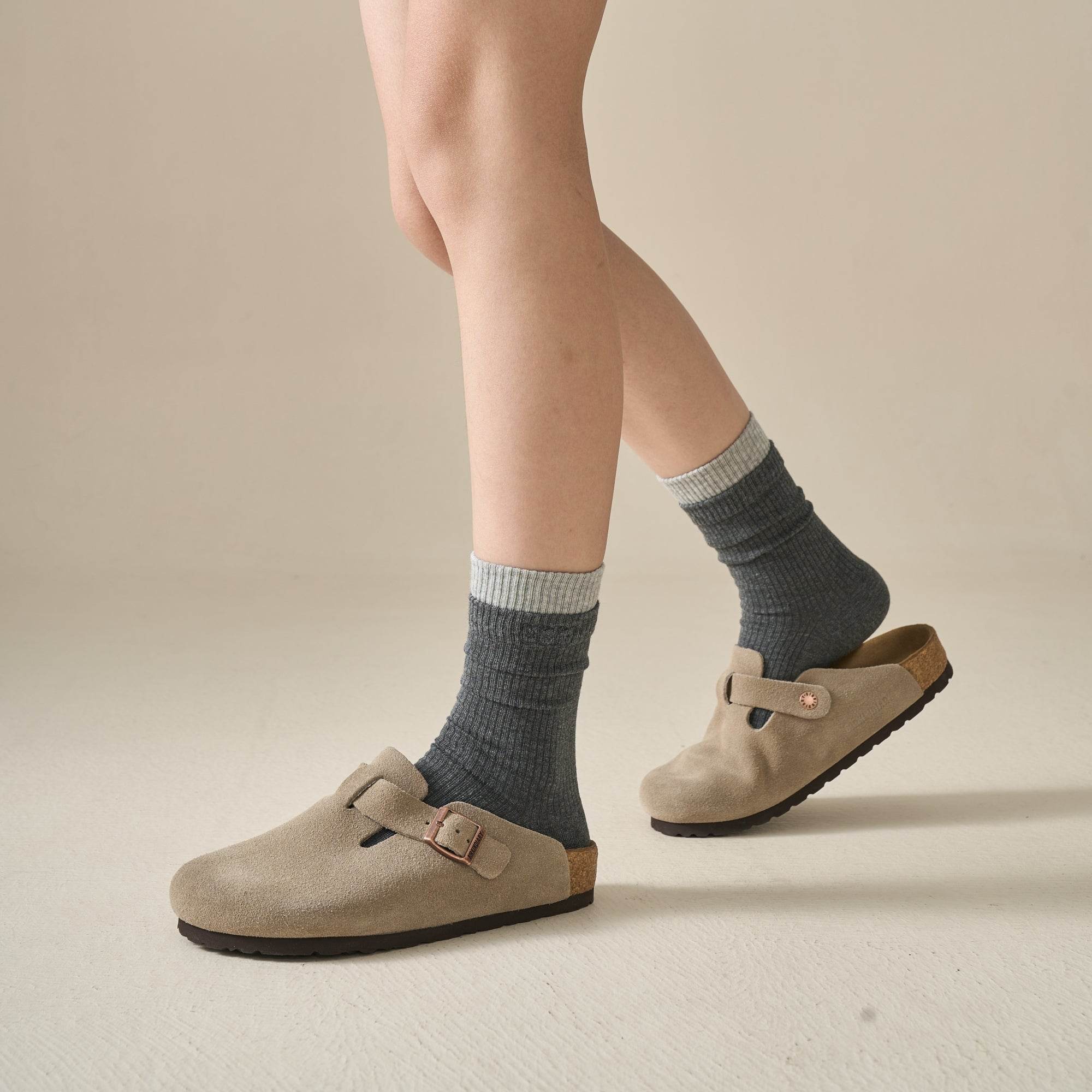 Women's Athleisure Ribbed Crew Socks - Single Pair