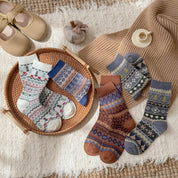 Kid's Fair Isle Crew Socks - 4 Pairs - Weavasocks