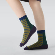 Kid's Modern Retro Style Crew Socks - 5 Pairs