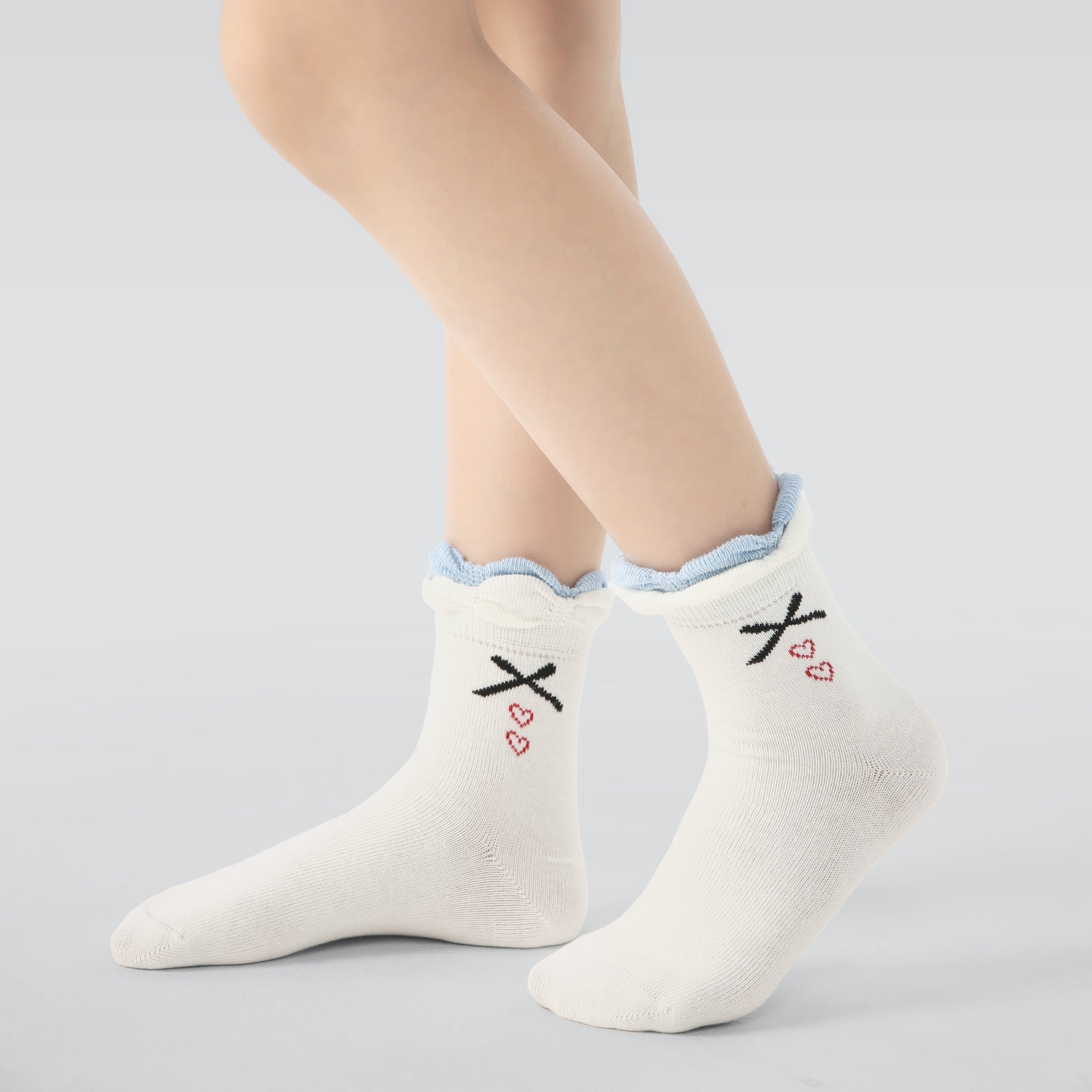 Kid's Girls' Sweet Blue Delicate Socks - 5 Pairs