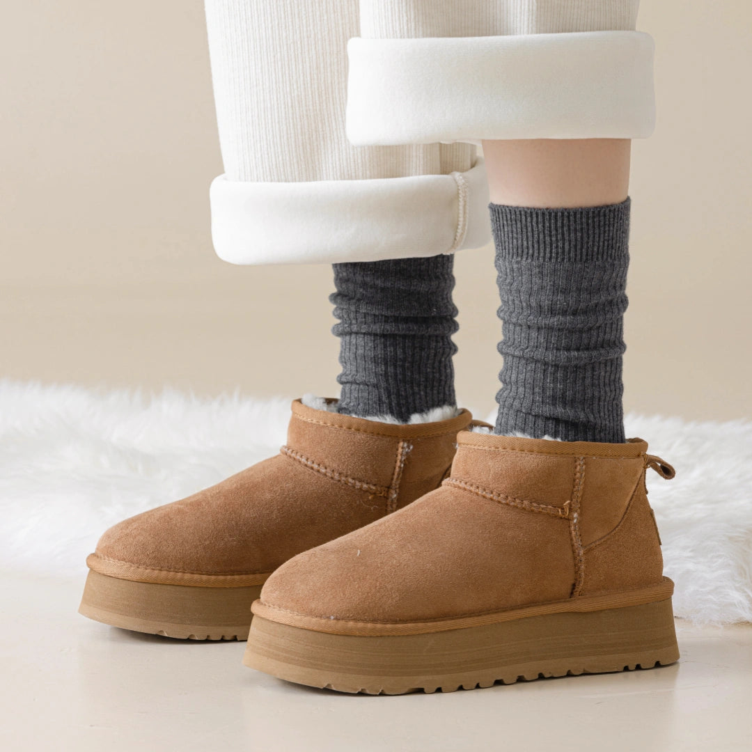 41% Wool Brushed "Fuzzy" Slouch Socks