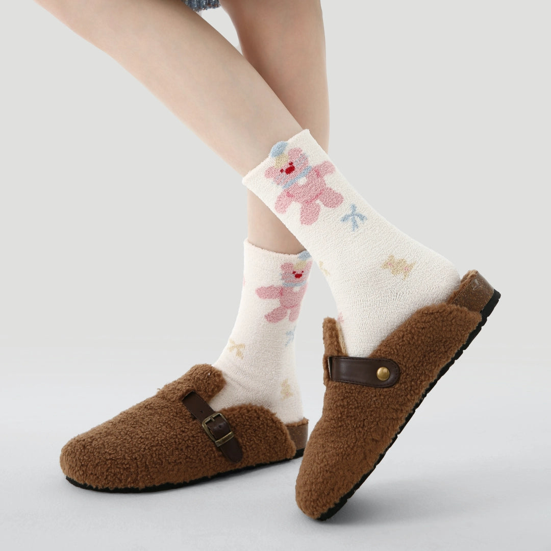 Fuzzy Bear Socks