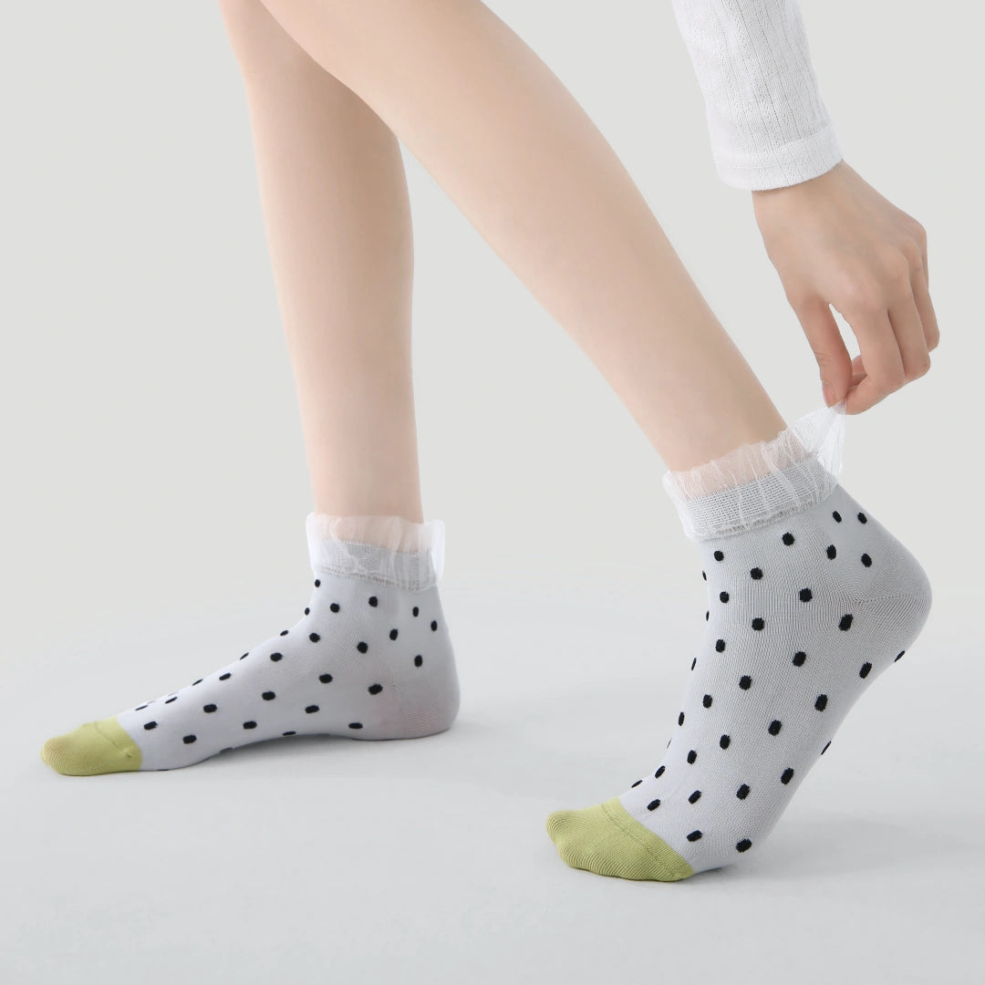 Retro Bloom Floral Relief Ankle Socks 3-Pack