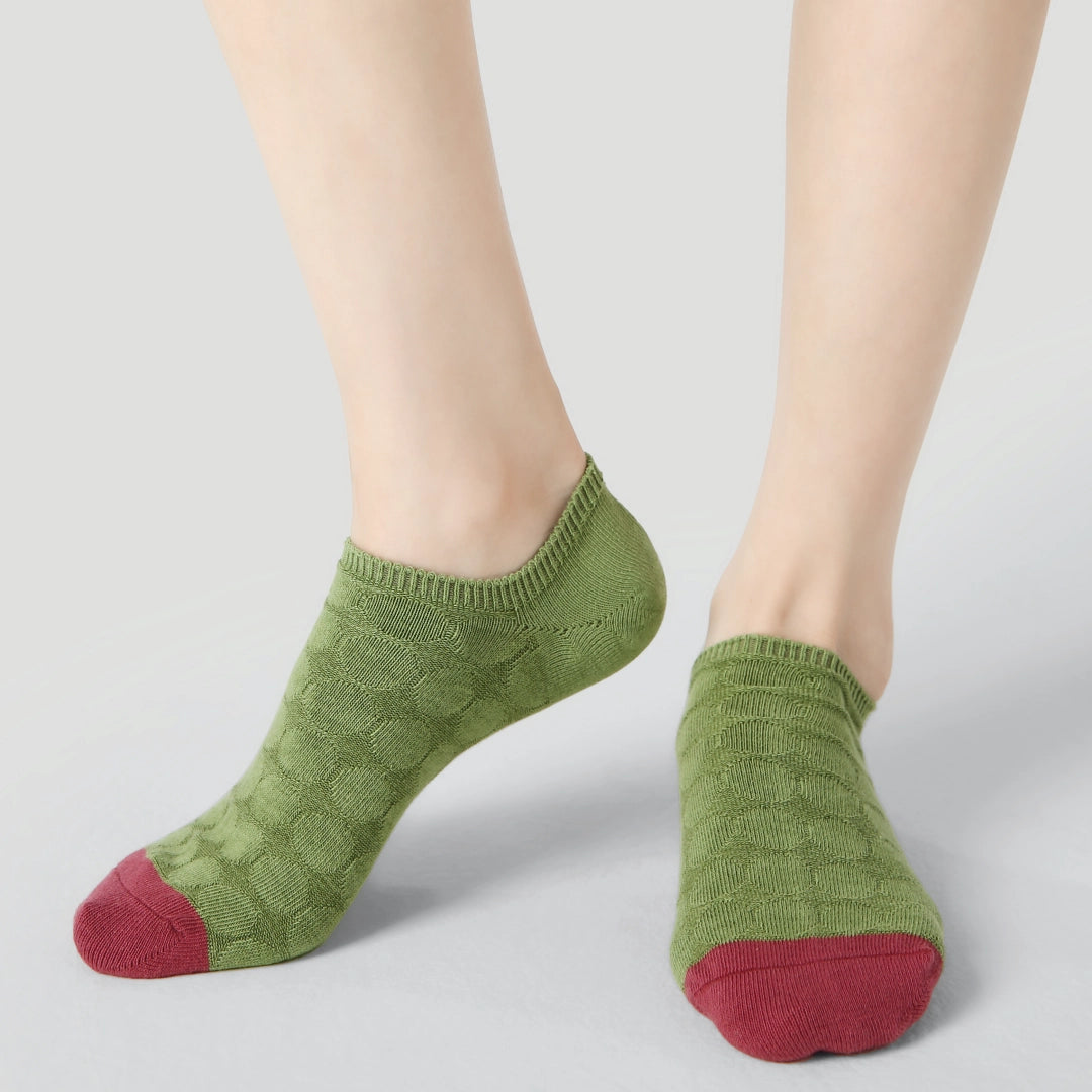 Colorblock No-Show Socks