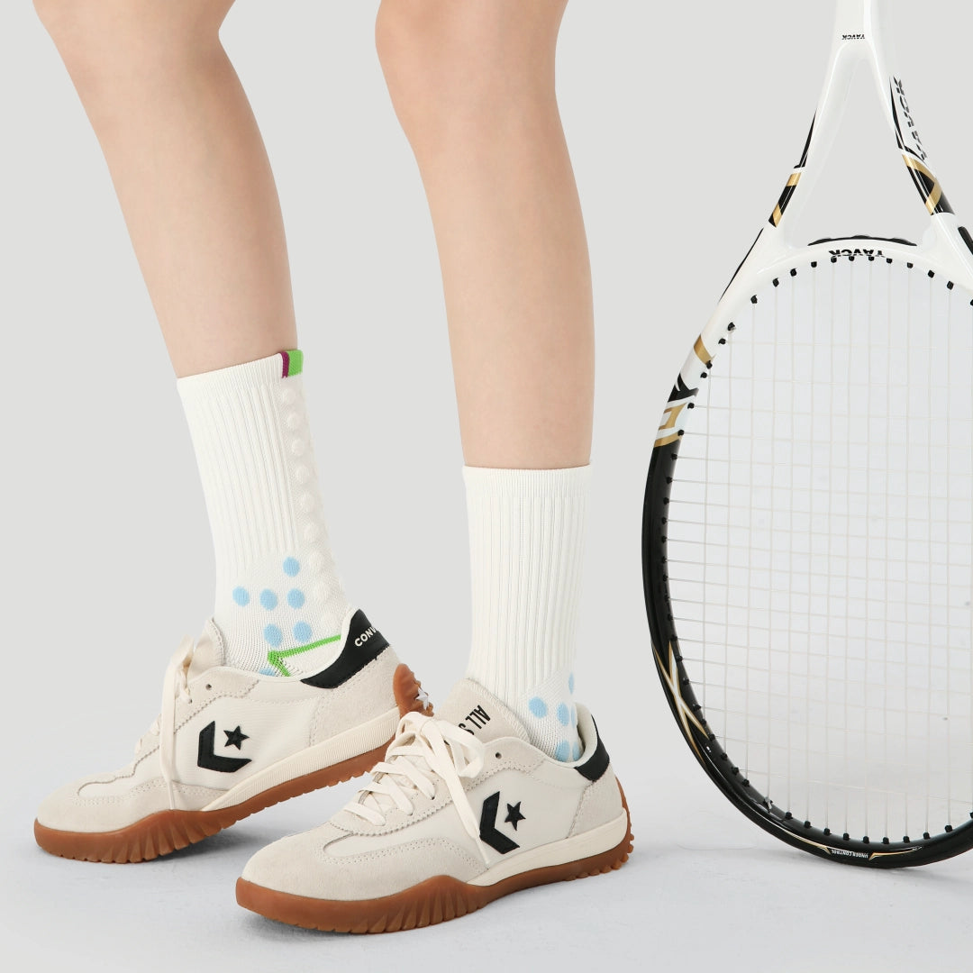 Cushioned Crew Socks - White