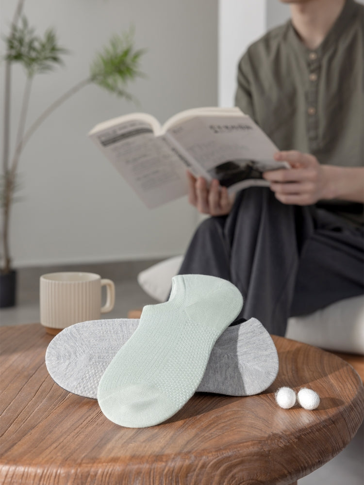 Men's Silk-Linen No-Show Socks-1 Pack