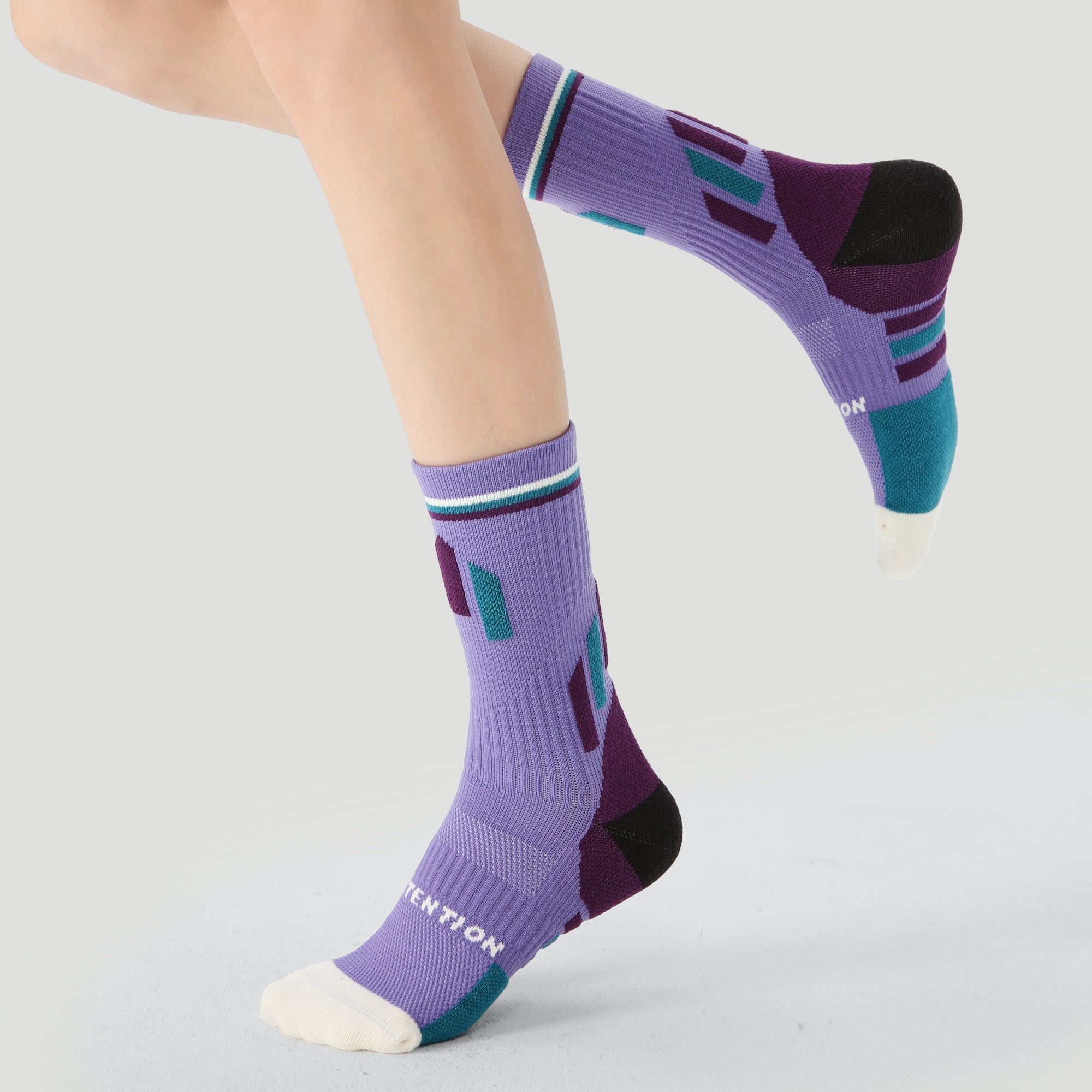 Women's Performance Athletic Crew Socks-Lavender-1 Pack
