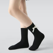 Kid's Girls' Elegant Ribbed Crew Socks - 3 Pairs