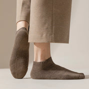 Men's 92% Cotton Terry Cushion Low Cut Socks - product photo showing cushioned comfort