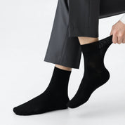 Men's 99% Supima® Cotton Ultra-Soft Mesh Crew Socks - product photo showing breathable mesh comfort