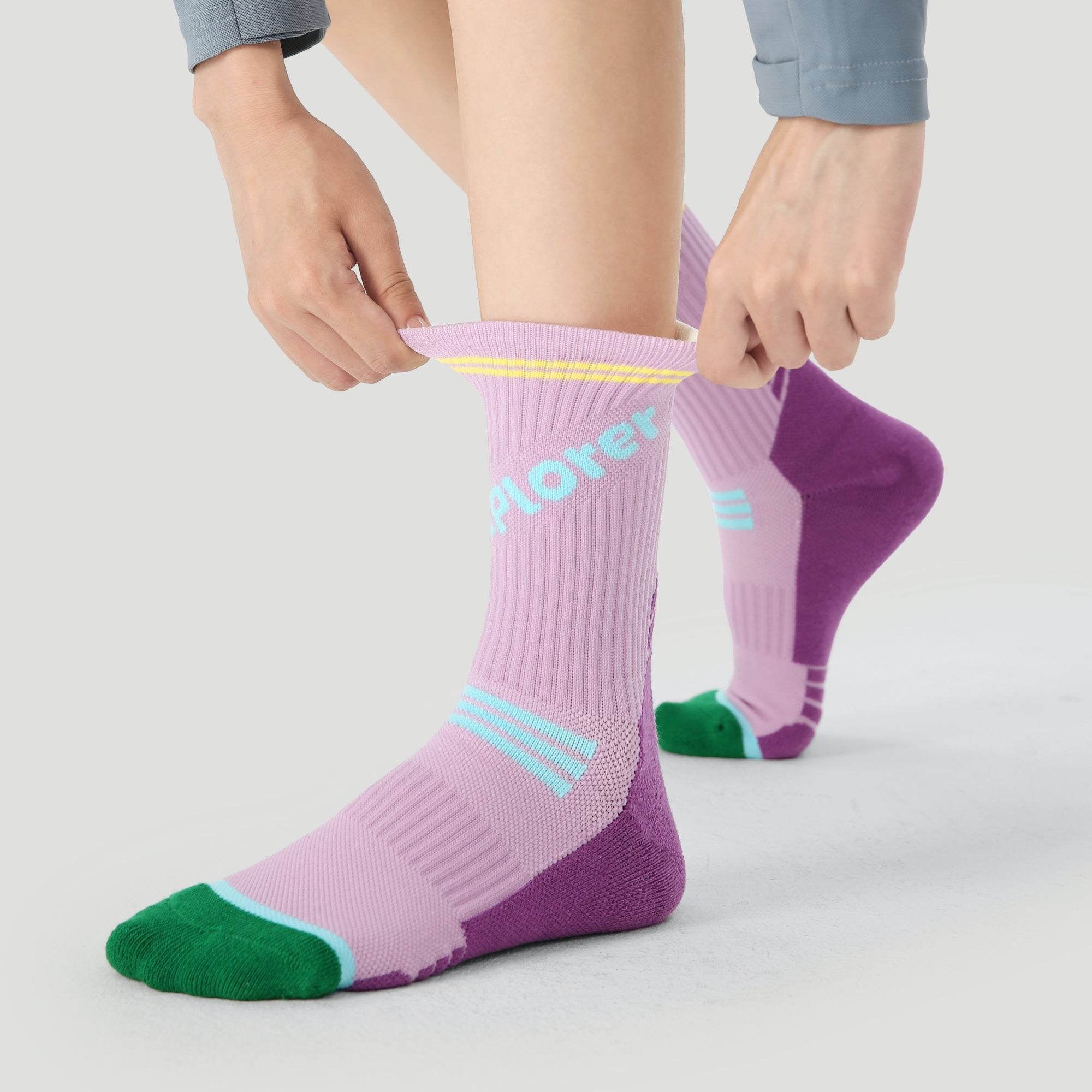 Women's Performance Cushioned Crew Socks - Purple