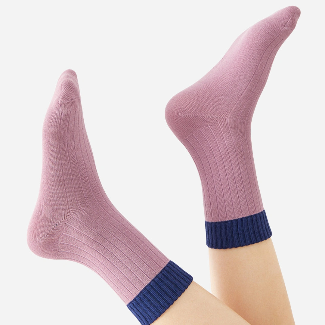 Kid‘s Retro Color-Block 97.1% Cotton Crew 5-Pack