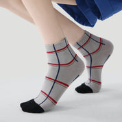 Premium Jacquard Cotton Socks in Sage & Earth Tones 3-Pack