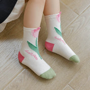 Kid's Floral Garden Crew Socks - 5 Pairs - Weavasocks