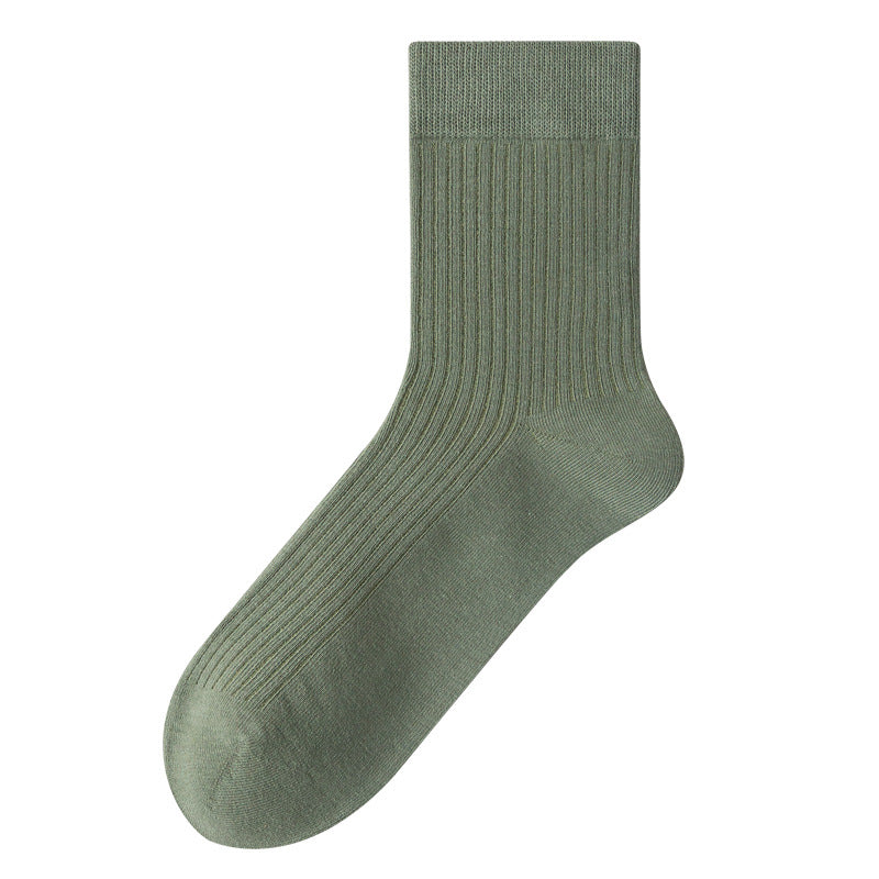 Men's 98% Cotton Classic Ribbed Crew Socks