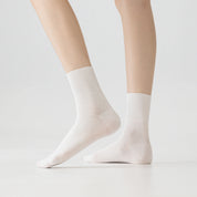 Women's 99% Supima® Cotton Silk-Touch Quarter Socks - product photo showing soft cotton comfort