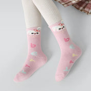 Kid's Kawaii Animals Crew Socks - 5 Pairs