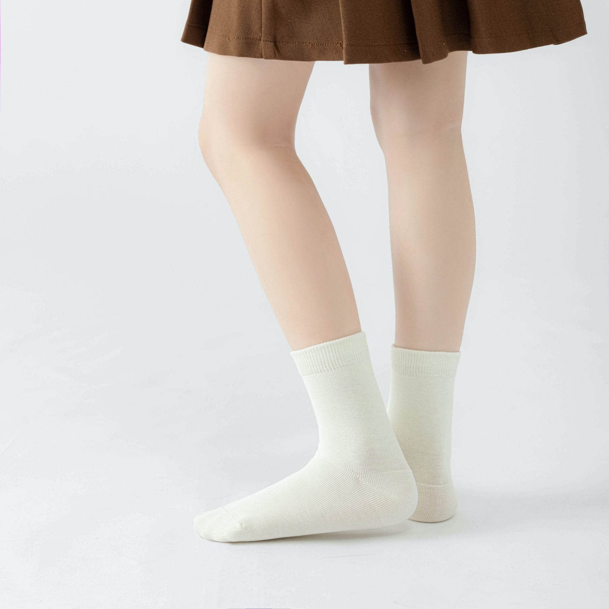 Kid's Organic Cotton Solid Crew Socks Pastel - 4 Pairs - Weavasocks